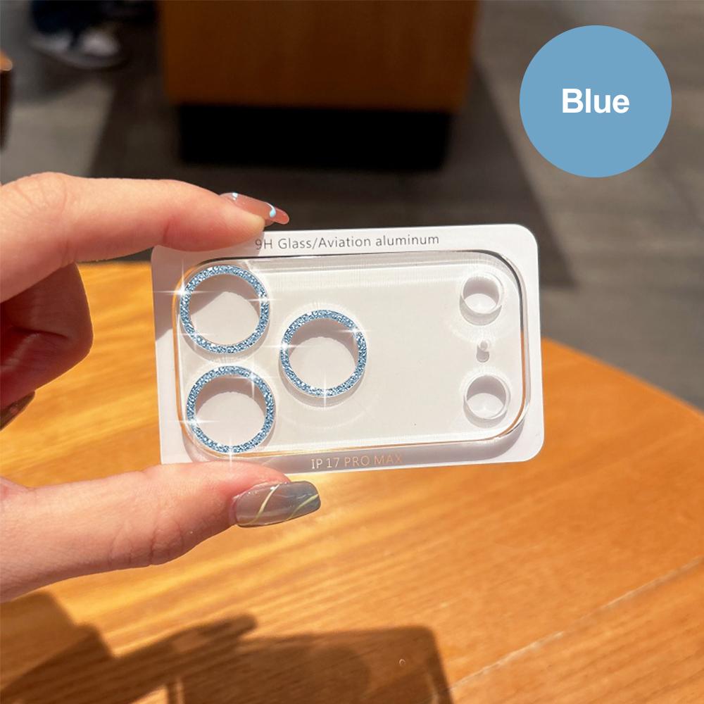 Glitter Camera Lens Protector Glass For iPhone 17 Pro Max Air 14 15 13 11 12 16 Pro Max 13 12 Mini Anti-scratch Rear Lens Film