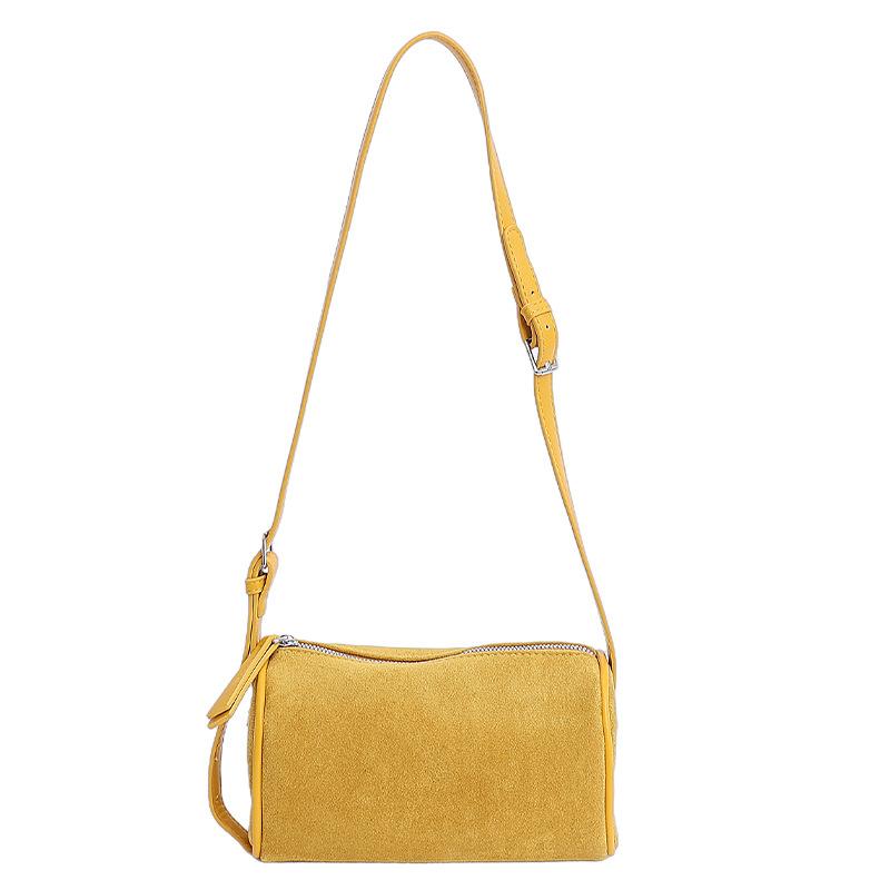 Ретро матовая цилиндрическая сумка женская новая универсальная на плечо, сумка-мессенджер, нишевый дизайн, сумка-подушка