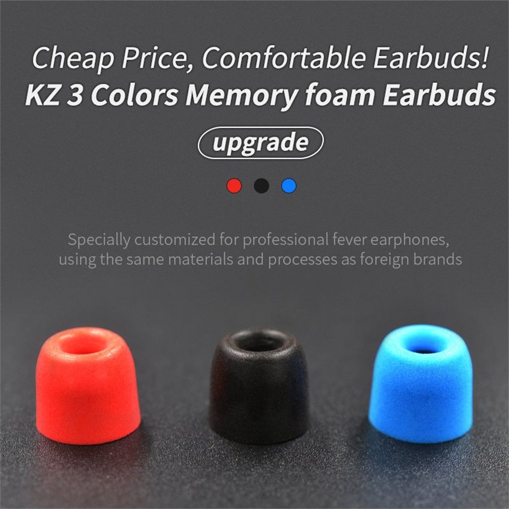 3 Pairs New For Earphone Headphones Noise Isolating Memory Foam Ear Pads Ear Tips Eartips