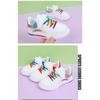 Spring and Autumn Children's Board Shoes Boy's Rainbow Shoes Girl's Small White Shoes Waterproof Leather Top Children's Casual Shoes Soft Soled