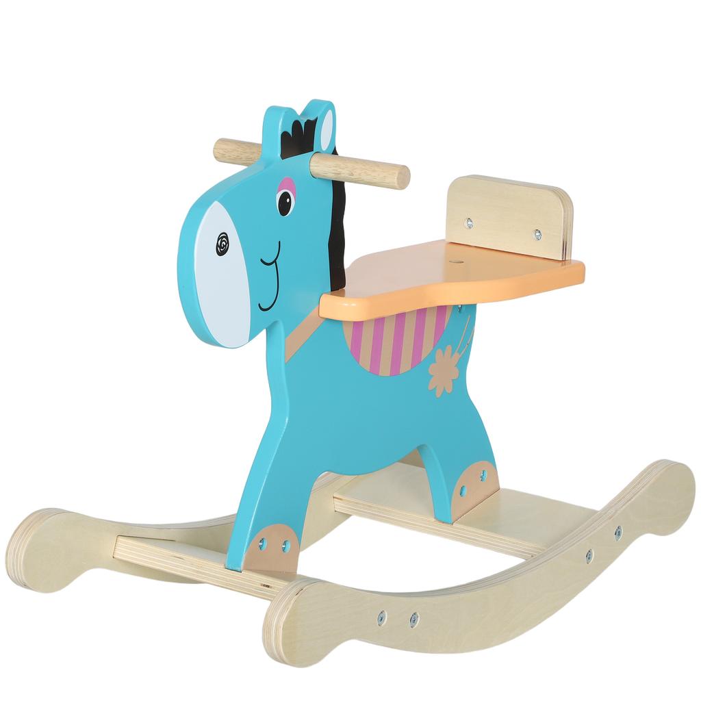 Rocking Animal Donkey Baby Rocking Toy with Handles Rocker Rocking Seat 59 x 27 x 43 cm Teal