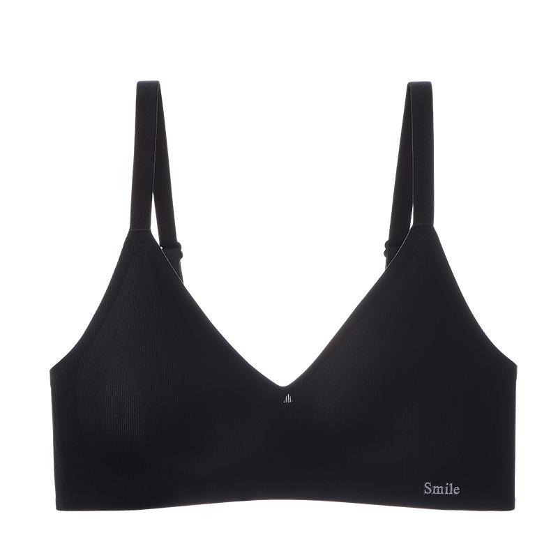 «Мягкий бесшовный бюстгальтер для женщин с маленькой грудью, со сборками по бокам, тонкой фиксированной чашкой, 3D-желейными полосками и поддержкой без косточек»