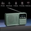 Solar Emergency Radios Recorder Wireless Bluetooth Speaker Mini Portable FM Radio with LED Display Outdoor Card USB Music Player