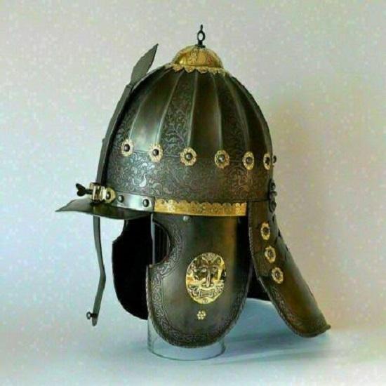 Medieval Hussars Etched Helmet Museum Helmet Replica Iron