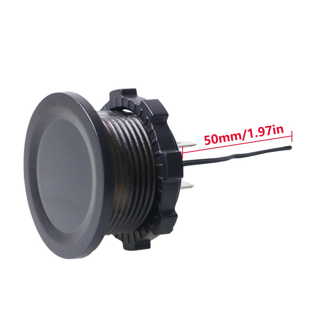 2-в-1 12-24 В автомобильный круглый температурный вольтметр, автоматический дисплей для проверки напряжения, цифровое измерение для автомобиля, мотоцикла, лодки, яхты, вольтметр