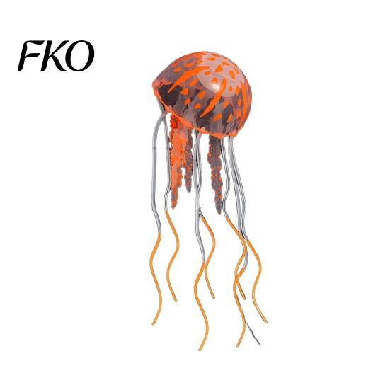 Non-toxic Aquarium Ornament Faux Jellyfish, Soft Silicone Fluorescent Realistic Floating Jellyfish for Saltwater Tanks Safe Fish Tank