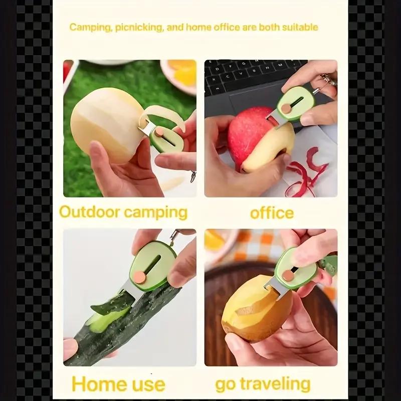 Портативная выдвижная овощечистка Мини многофункциональная овощечистка для фруктов и овощей Карманная овощечистка из нержавеющей стали для путешествий и отдыха на природе