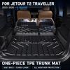 For JETOUR T2 Traveller 2023-2026 5-Seater One-Piece TPE Trunk Mat Rear Seat Back Cargo Liner All-Weather Boot Protector