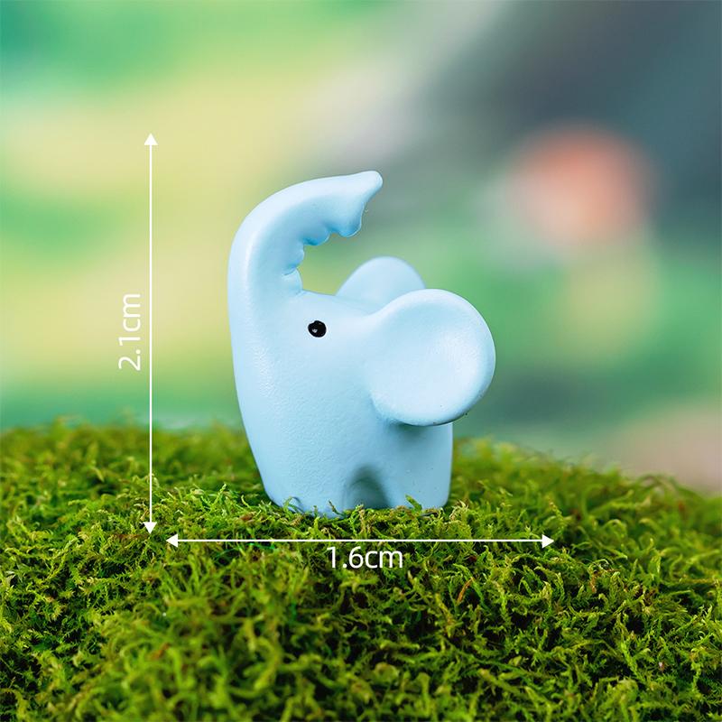 Мультфильм милый кролик лягушка свинья лиса животные фигурка миниатюрный пейзаж настольный орнамент смола ремесло домашний офис украшение