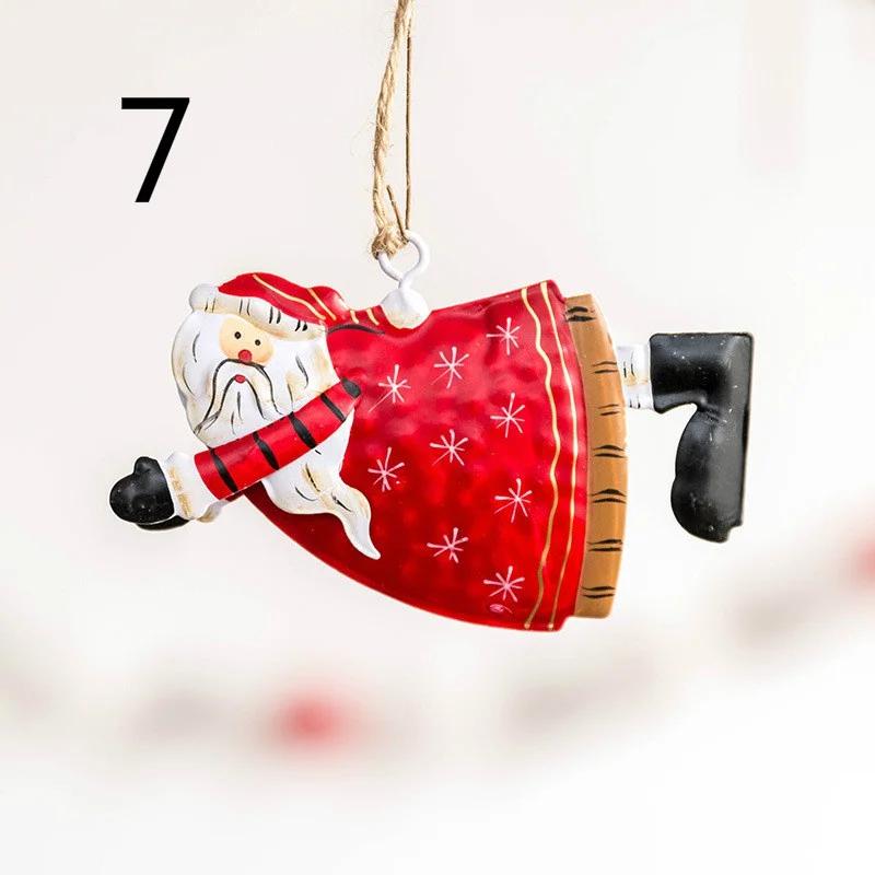 Украшения для вечеринки Подарочный рождественский кулон Рождественская елка Кукла Подвесные металлические украшения DIY Рождественский день Санта-Ангел Клаус