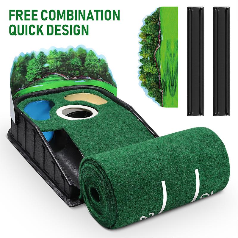 Professional Golf Putting Practice Equipment Three Hole Indoor and Outdoor Universal Putting Practice Blanket Swing Trainer