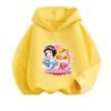 Casual Girls Hoodie with Lovely Cartoon Princess Characters Graphic On Chest, Long Sleeve Soft Sweatshirt, Nice Gift for Girls Daily Outdoor Wear