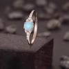 Ethiopian Opal CZ Solid 925 Sterling Silver Rose Gold Women Ring, Bridesmaid Gifts, Handmade Jewelry, Wedding Ring