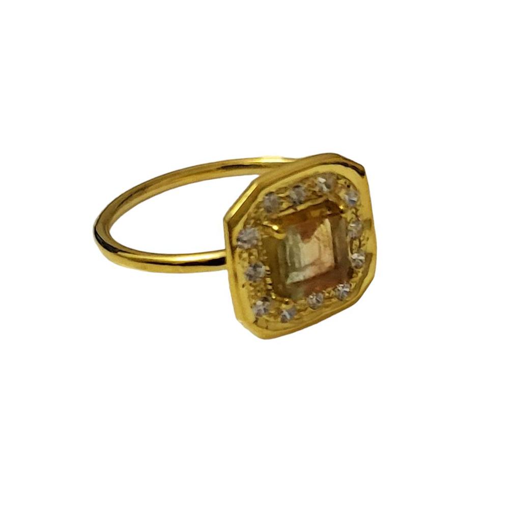 Rare Octo Watermelon Tourmaline Slice Gemstone 925 Sterling Silver Ring Size 7 US,