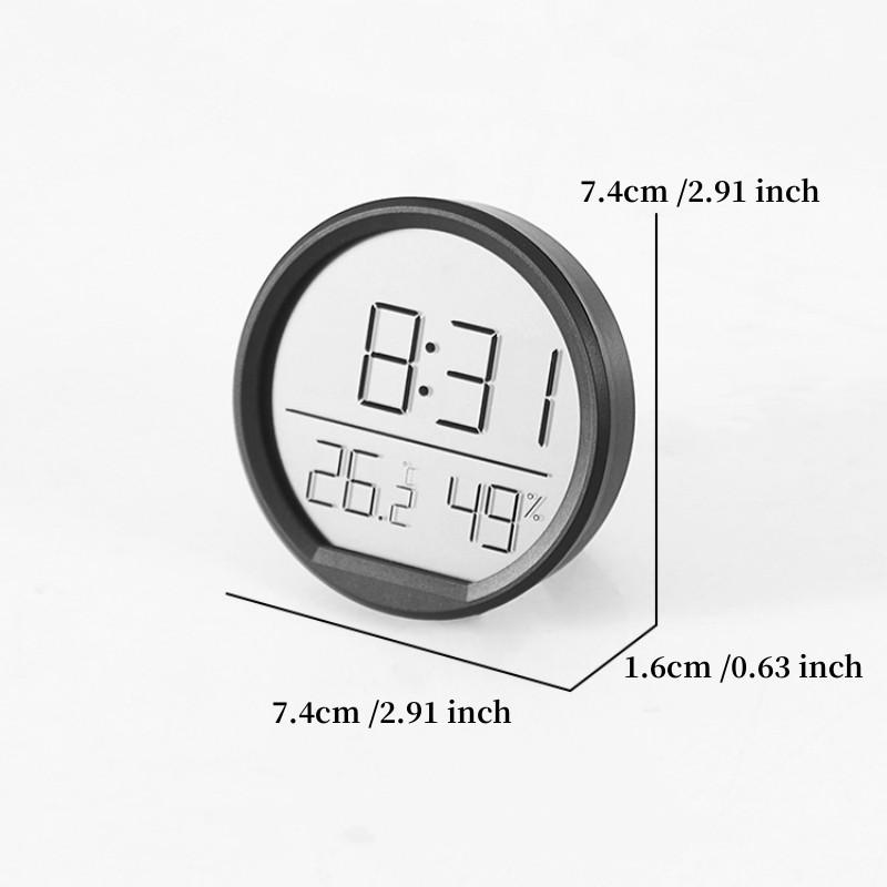 Мини-будильник с температурой, влажностью, датой и временем, 12/24-часовой электронный кухонный настенный холодильник с магнитным ЖК-дисплеем
