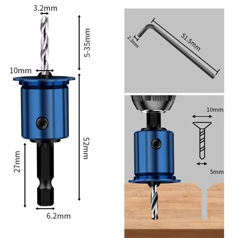 Сверло по дереву Профессиональное 2 в 1 Сверло по металлу Механическая мастерская Вращающийся инструмент Инструменты для зенкования Аксессуары