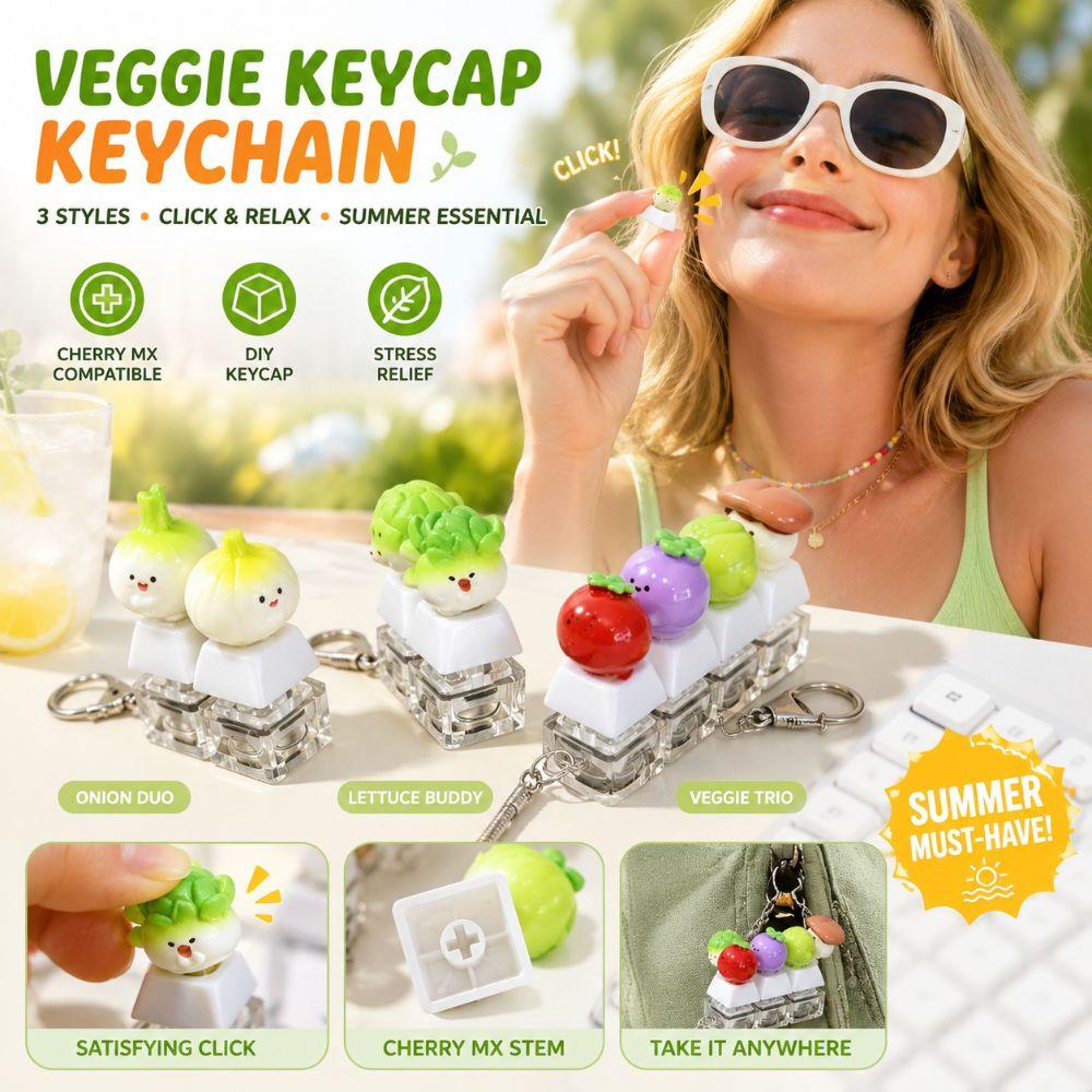 Finger Button Stress Relief Clicker Keyboard Fidget Keychain Calming Keychain Keys Children Adults