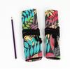 Colorful Cloth Roll Up Pen Curtain Canvas Pencil Bag New Pencil Case  Student School Supplies