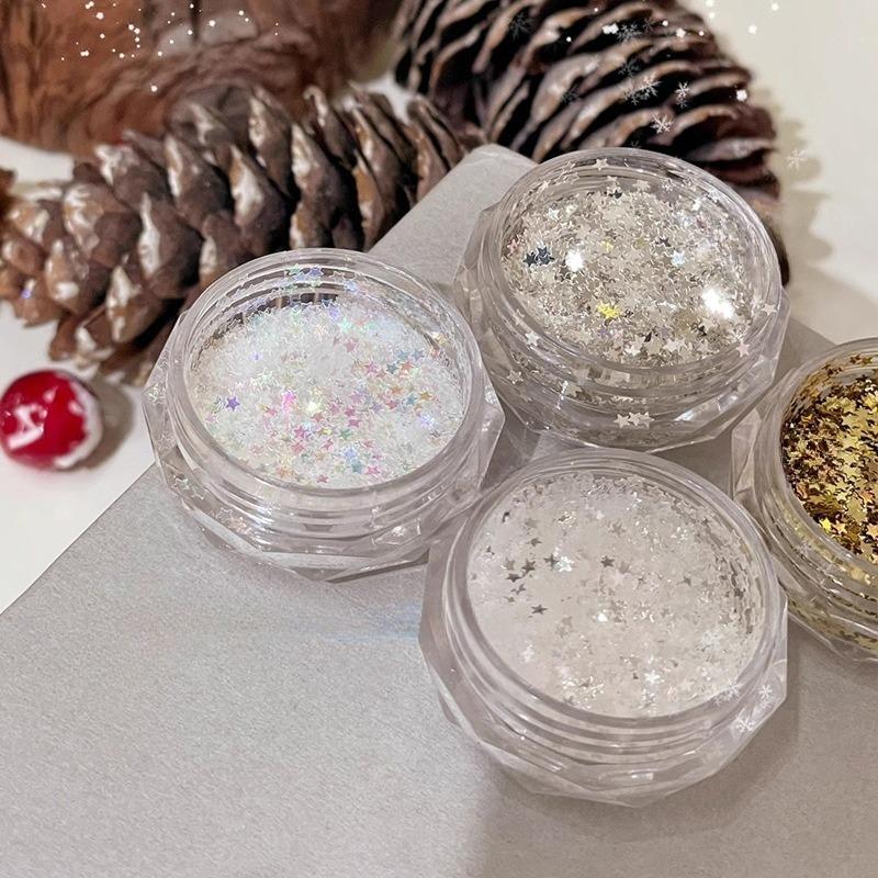 1Mm Mini Sparkling Star Nail Glitter Sparkling Pentagram Nail Decoration Nail Salon Design Cute Accessories Diy Nail Art Design