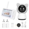 5in Baby Monitoring Camera 1080P 2 Way Intercom APP Control Security Camera with Temperature