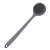 Back Scrubber for Shower Soft Silicone Bath Body Brush with Long Handle, BPA-Free, Hypoallergenic (Black)