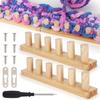 Adjustable Wooden Knitting Loom Kit 2 Boards Hand Knitting Tool Weaving Loom Frame DIY Crafts