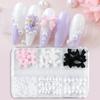 Ribbon Bow 3D Nail Art Charms Mixed Half Round Flat Beads Faux Pearl Nails Decoration Accessories Korean DIY Manicure Supplies