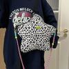 Персонализированный рюкзак со звездами весна новая мода леопардовый принт сумка через плечо женская большая вместимость сумка-мессенджер