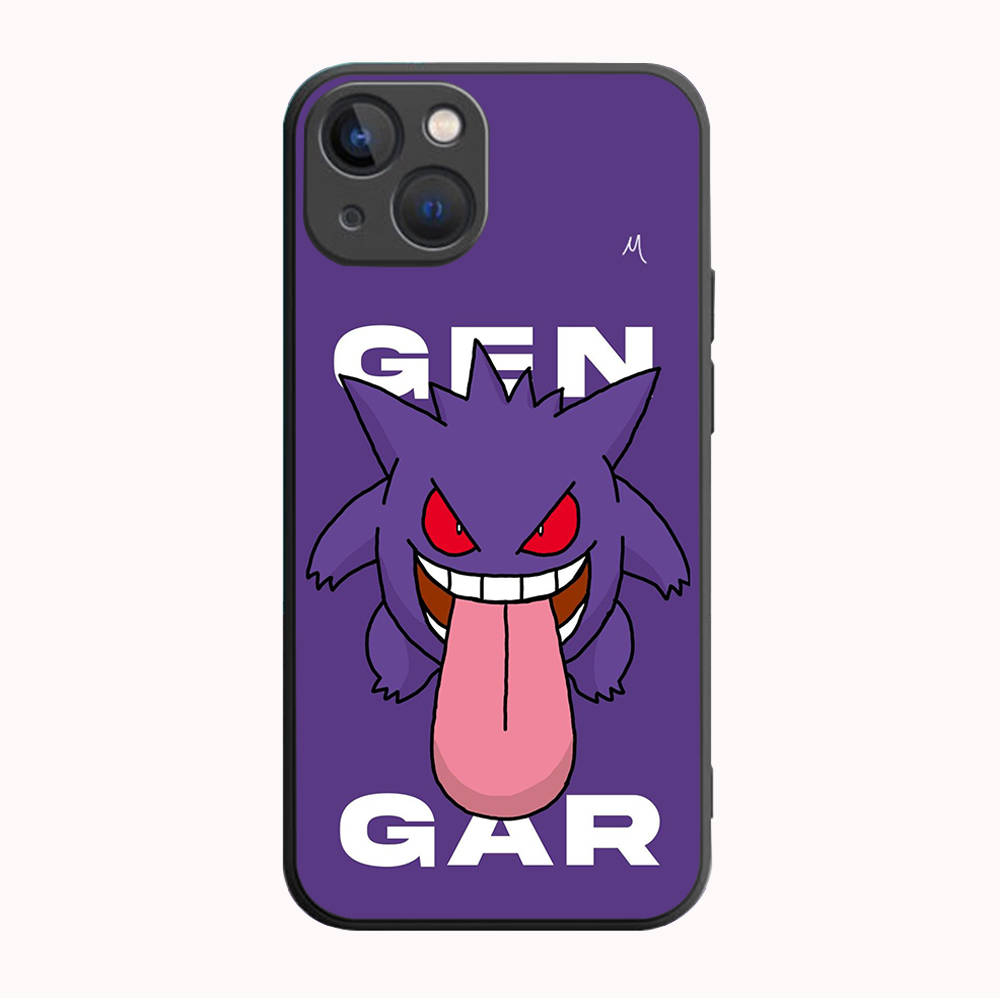 Чехол B-75 Pokemon Gengar Black для Samsung S24 S23 S22 S21 S20 FE S10 Lite Ultra S7 S8 S9 Plus A05S A11 A12 A13 A15 A22 A24 A25 A32 A52 A71 5G