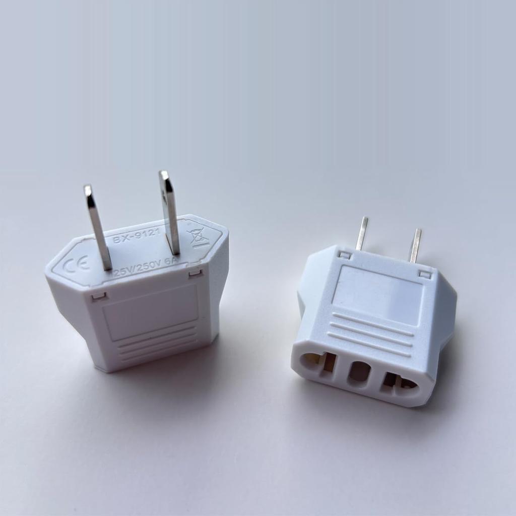 REAK Япония Вилка-переходник Тип A Европа Вилка-переходник Зарубежный Европейский тип Вы можете использовать зарубежные электроприборы в Японии 3 шт. Белый CA