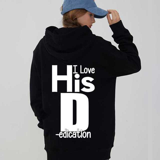 Толстовка для пар с принтом QUEEN KING I Love His DI Love Her P Love, толстовки большого размера, одежда для влюбленных, толстовки для влюбленных