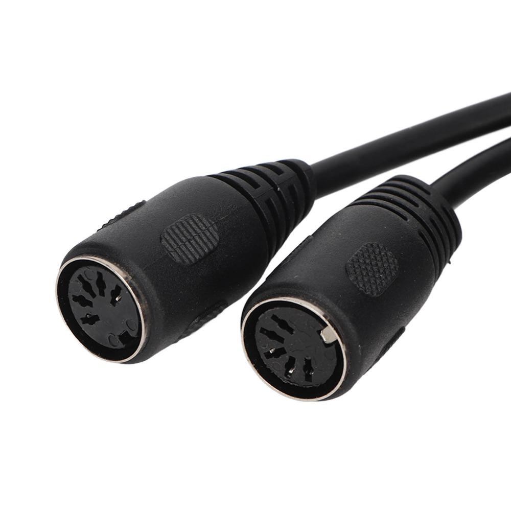 High Accuracy DIN 5 Pin Male to 2 DIN 5 Pin Female Cable Y Splitter Cable Audio Signal Routing