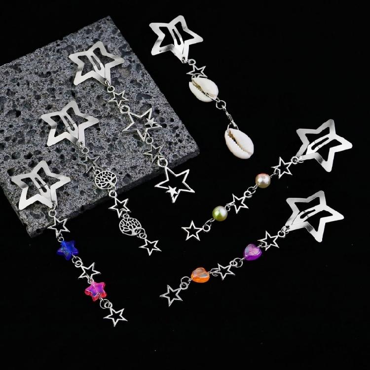 Contemporary Star Chain Hair Clip Designs Accessory for Fashion Individuals Look to Elevating Their Outfit Effortlessly