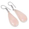 Серьги из стерлингового серебра 925 пробы с натуральным розовым кварцем 1,77 дюйма y1o94
