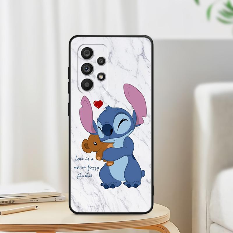 OHANA Stitch Cute для Samsung Note 20 10 Ultra Plus A31 A14 A12 A70 A34 A25 A04 A05 A15 A24 5G черный чехол для телефона