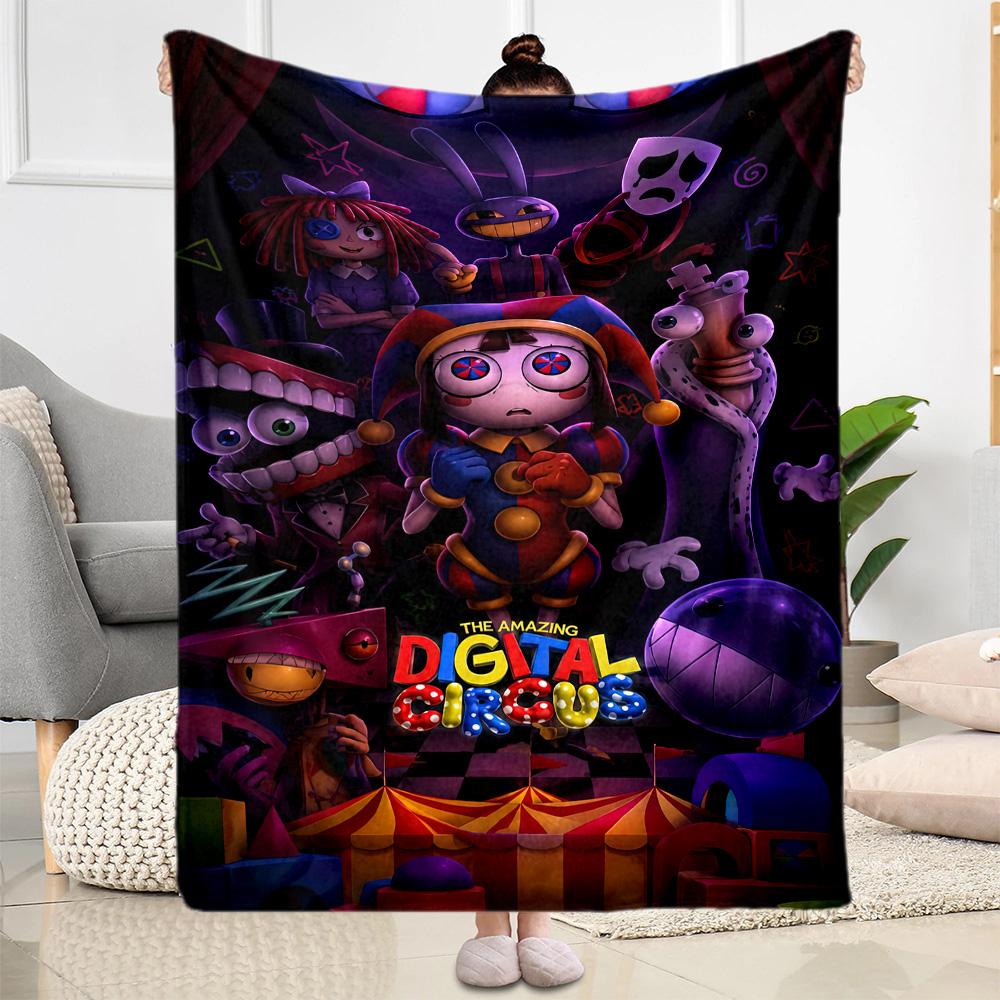 Digital Circus Blanket Soft Warm Cozy Great for Chair Bed Livingroom for All Occasions Digital Print Suitable for Gifting Relatives and Friends