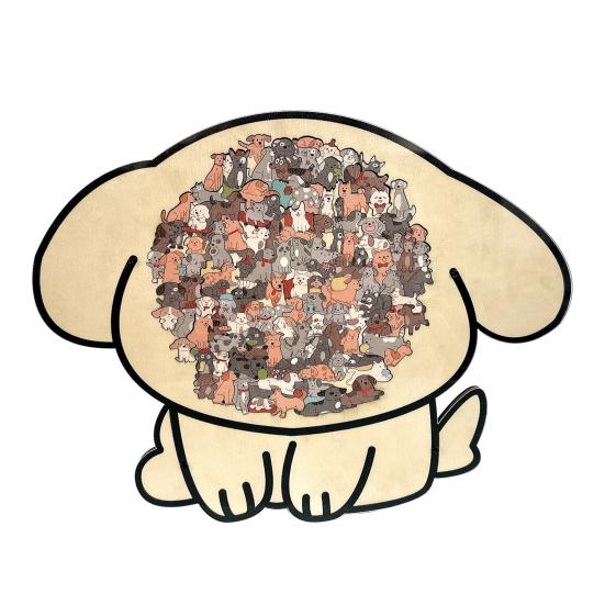 135 шт./набор Деревянный пазл в форме собаки Тренировка логики Деревянная головоломка с животными Игра Образовательная Сложная