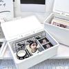 1Pc Korean Acrylic White Storage Box Blind Box Card Korean Photocard Storage Box Photo Card Organizer Compartment Flip Box