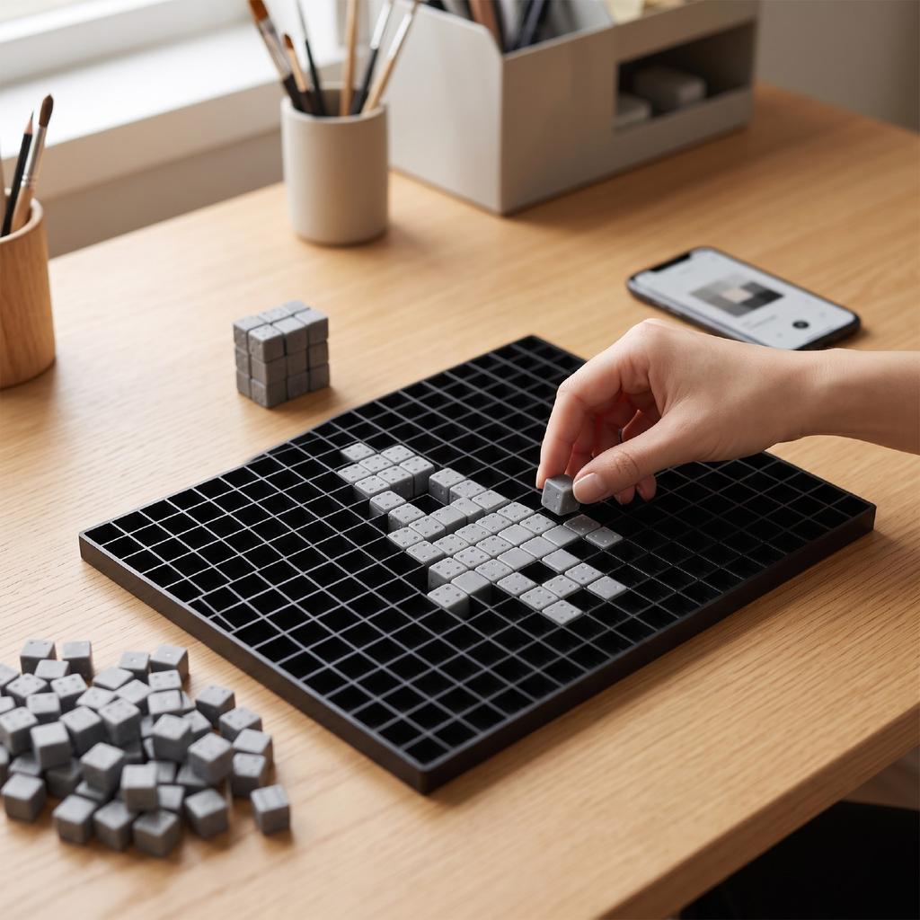 Braille Math Teaching Board, with Raised Dots and Tactile Lines