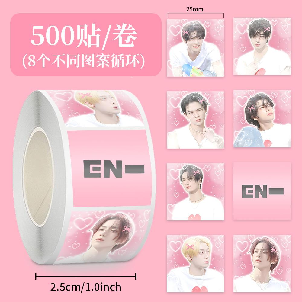 Наклейки Skzoo Idol Roll 500 шт. Клейкие этикетки для DIY Журнала Скрапбукинга Чехла Телефона Декора Polaroid Фанатов