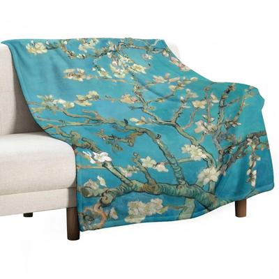 Винсент Ван Гог фланелевое одеяло качество супер теплое одеяло с цветком миндаля зимнее путешествие спальня узор покрывало