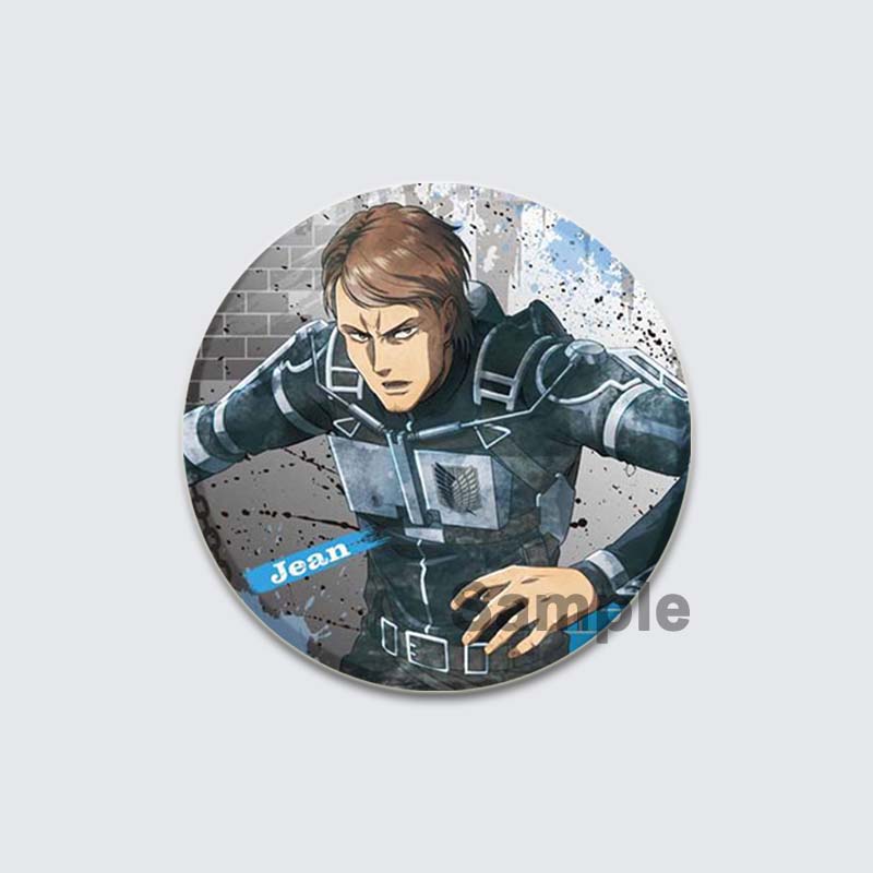 32/44/58 мм аниме-броши Атака титанов Мультфильм Армин Арлерт/Эрен Йегер Значки на лацкан Значок на рюкзак Ювелирные изделия Коллекции фанатов Подарки