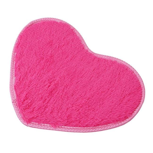 30*40cm Love Heart Shaped Doormat Non-Slip Soft Microfiber Fluffy Bathroom Floor Area Rug For Bedroom Mat Carpets Living Room