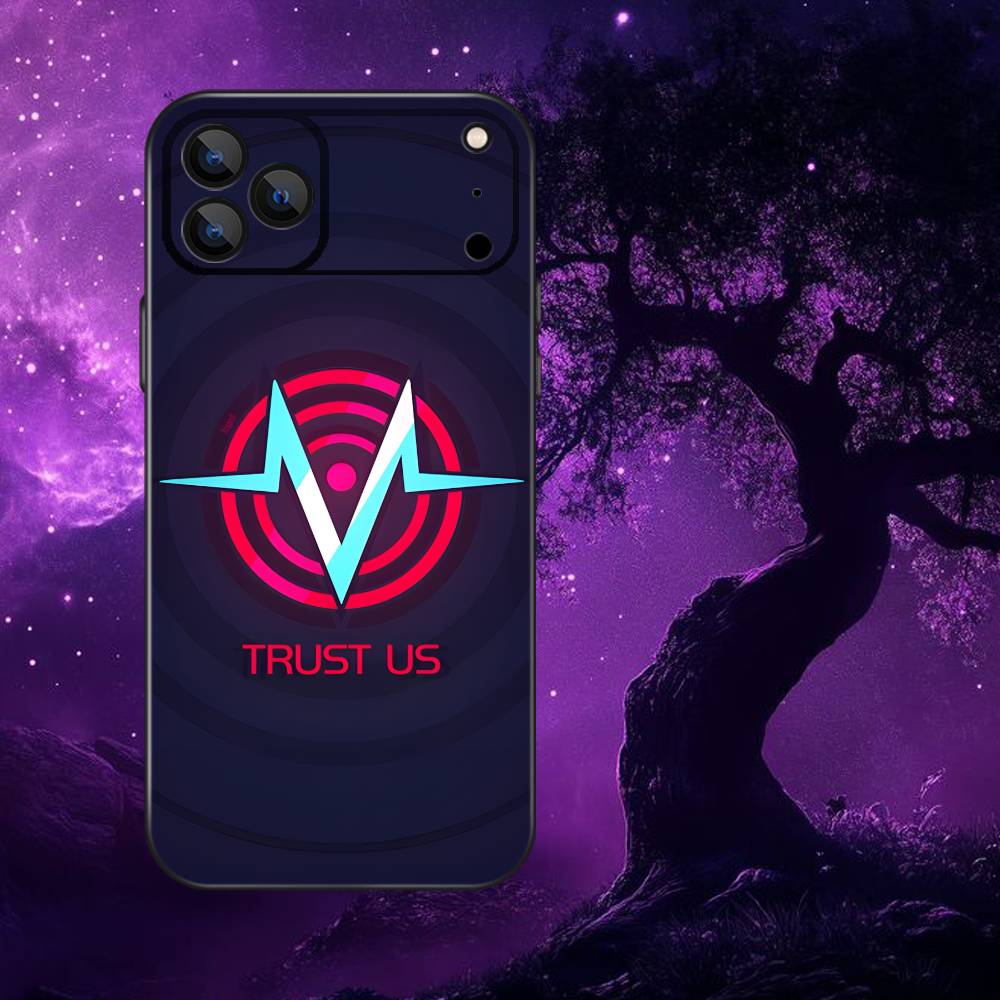 VOX Trust Us H-HazbinS Phone Case For iPhone 17,16,15,14,13,12,11,Pro,Max,Plus,E,SE4,Air,Mini Black Soft Funda