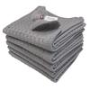 Imabari Face Towels, 5-Piece Set, Waffle Weave, Light Gray, 35x85cm
