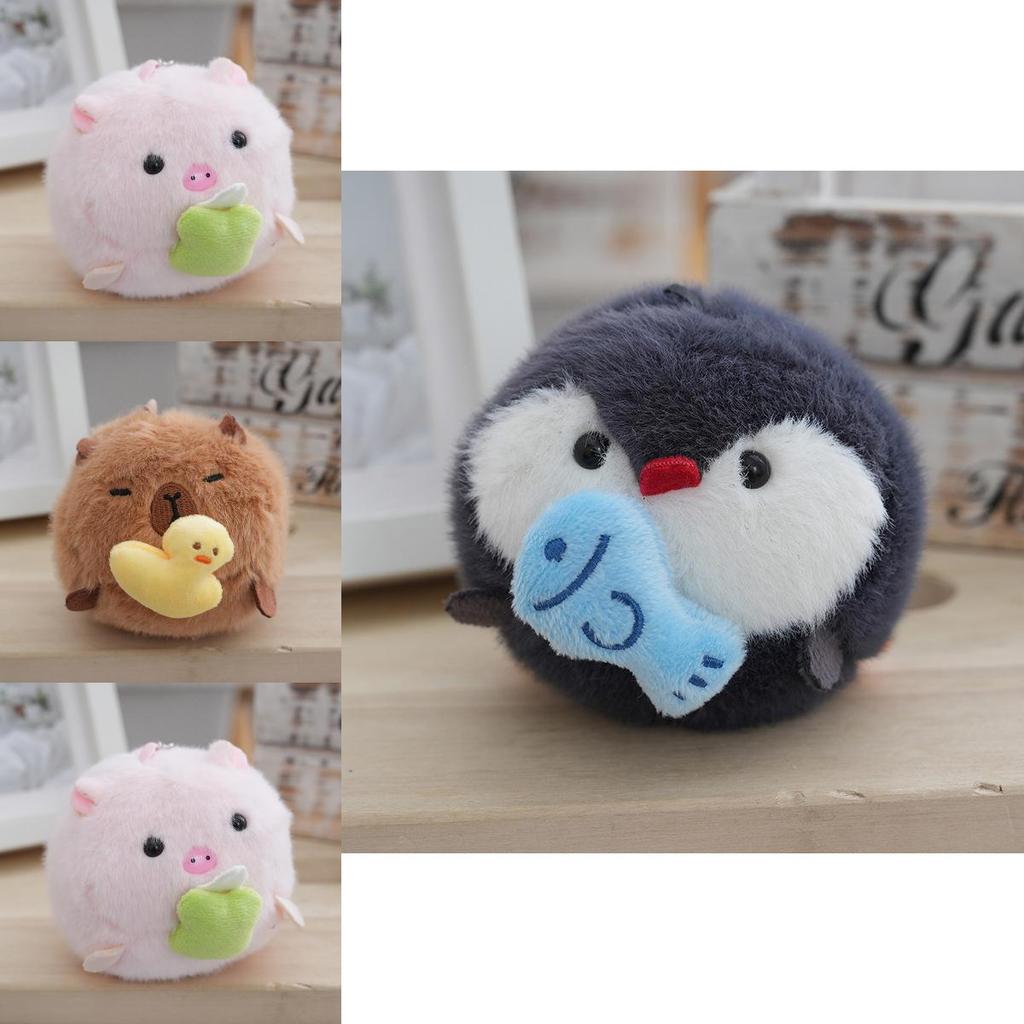 Whimsical Penguin Plush Toy Keychain Soft Fluffy Bag Charm Perfect For Kids And Gifts