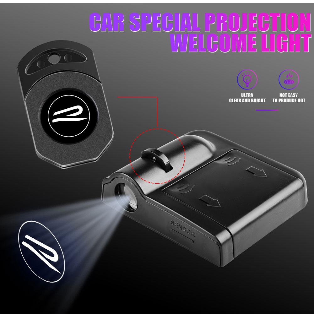 Hub Caps 2Pcs Car HD Projector Door Light Wireless Magnetic Welcome Lamp For Volkswagen VW R Rline Bora Touareg Passat Polo CC G