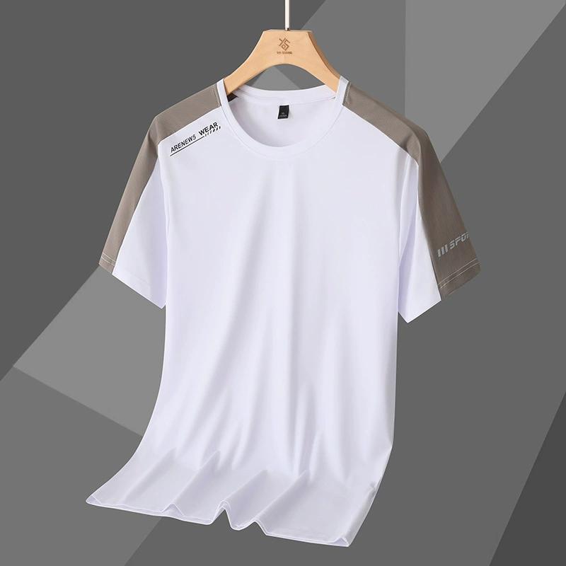 Одежда для активного отдыха Ice Silk, быстросохнущая, футболки с короткими рукавами, летняя одежда больших размеров для спорта и отдыха, бега и фитнеса