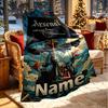 Custom Name Personalized Arsenal F.C Print Blanket, Home Decor, Bedroom, Sofa, Camping, Couch, Gifts for Birthday Christmas