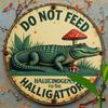 2d Flat 20*20cm Wooden Sign, Do Not Feed Poisonous Mushrooms To Alligators Logo, Home Gift Window Decoration, Porch, Room, Home, Wall Decoration